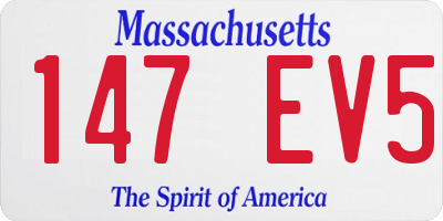 MA license plate 147EV5