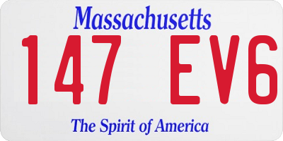 MA license plate 147EV6