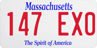 MA license plate 147EX0