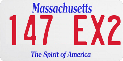 MA license plate 147EX2