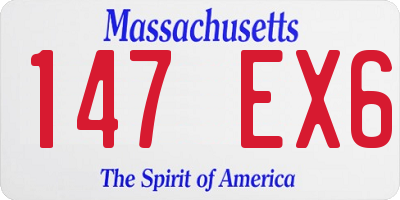 MA license plate 147EX6