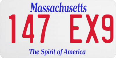 MA license plate 147EX9