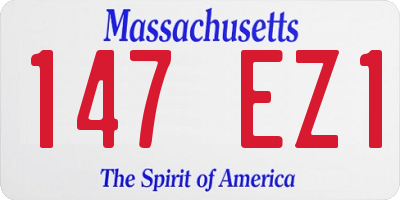 MA license plate 147EZ1