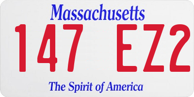 MA license plate 147EZ2