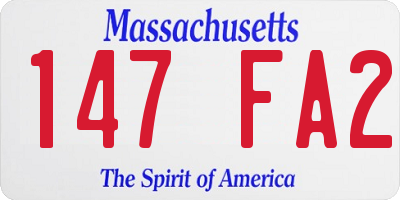MA license plate 147FA2
