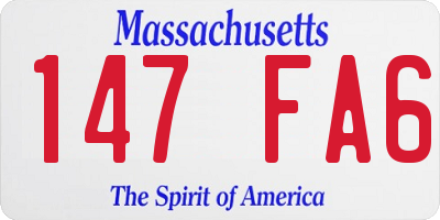 MA license plate 147FA6