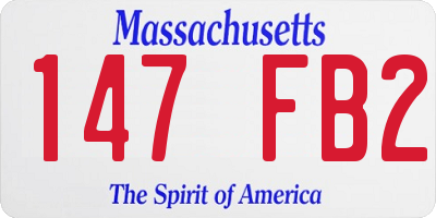 MA license plate 147FB2