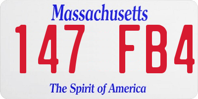 MA license plate 147FB4