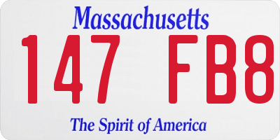 MA license plate 147FB8