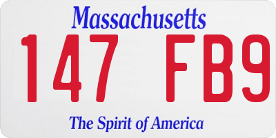 MA license plate 147FB9