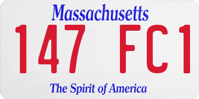MA license plate 147FC1