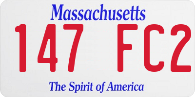 MA license plate 147FC2