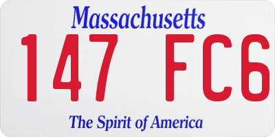 MA license plate 147FC6