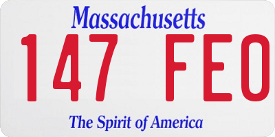 MA license plate 147FE0