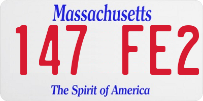 MA license plate 147FE2