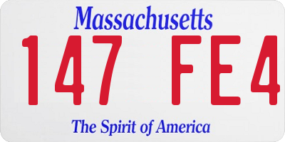 MA license plate 147FE4