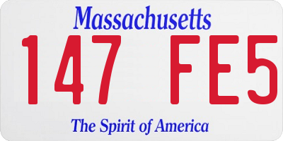MA license plate 147FE5