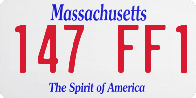 MA license plate 147FF1