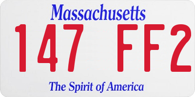 MA license plate 147FF2