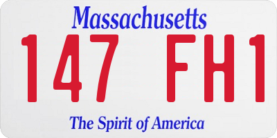 MA license plate 147FH1