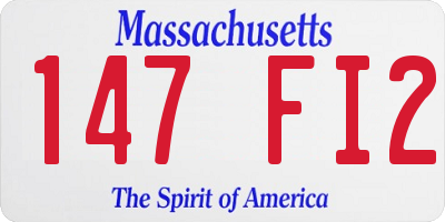 MA license plate 147FI2