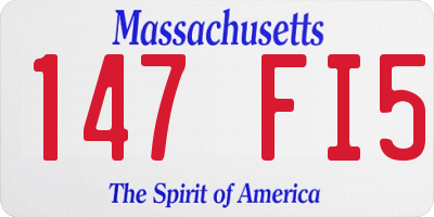 MA license plate 147FI5