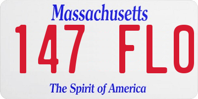 MA license plate 147FL0