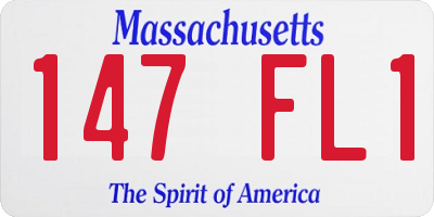MA license plate 147FL1