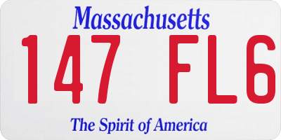 MA license plate 147FL6