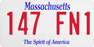MA license plate 147FN1
