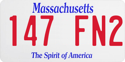 MA license plate 147FN2