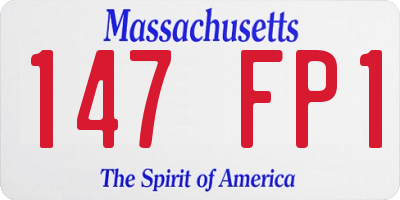 MA license plate 147FP1
