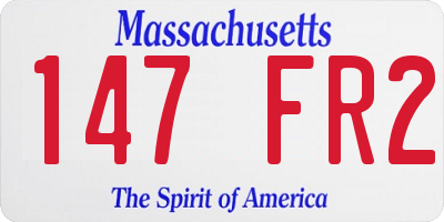 MA license plate 147FR2