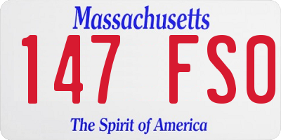 MA license plate 147FS0