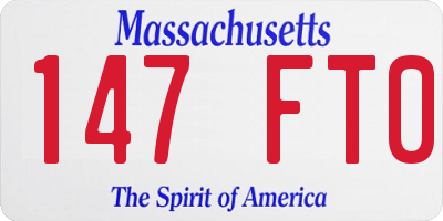 MA license plate 147FT0