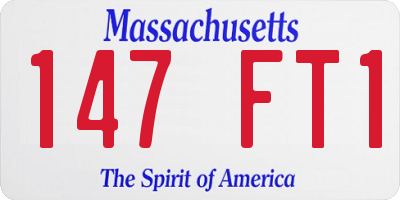 MA license plate 147FT1
