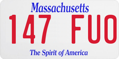 MA license plate 147FU0
