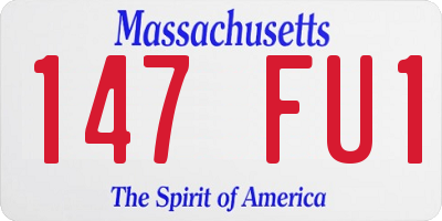 MA license plate 147FU1