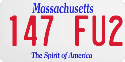MA license plate 147FU2