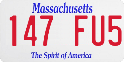 MA license plate 147FU5