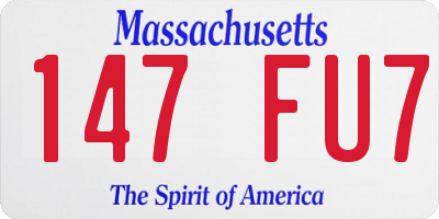 MA license plate 147FU7