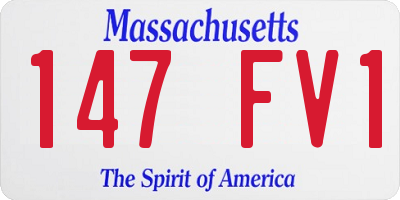 MA license plate 147FV1