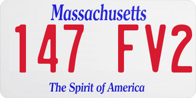 MA license plate 147FV2