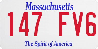 MA license plate 147FV6