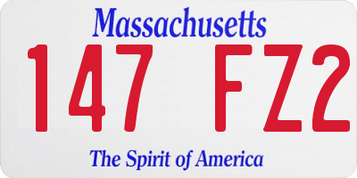 MA license plate 147FZ2