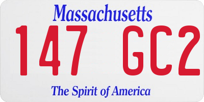 MA license plate 147GC2
