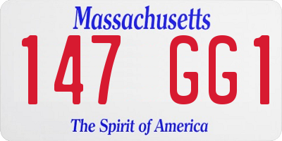MA license plate 147GG1