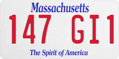 MA license plate 147GI1