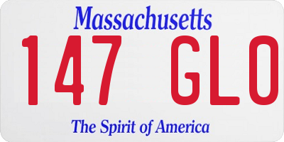 MA license plate 147GL0