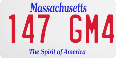 MA license plate 147GM4